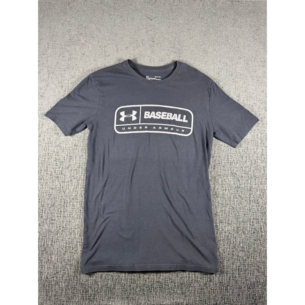 Under Armour Mens Baseball HeatGear Graphic T-Shirt Gray Loose Fit SM SM/P/CH‎